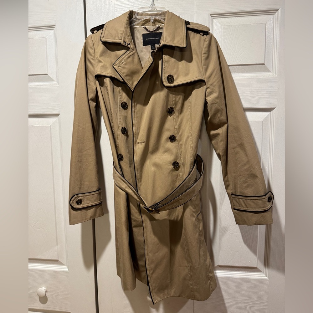 Banana Republic Tan/Khaki Trench Coat